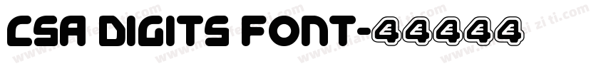 csa digits font字体转换